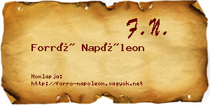 Forró Napóleon névjegykártya